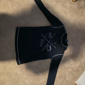 J America Size Small Unisex Long Sleeve Dark Navy Thermal Waffle Nit